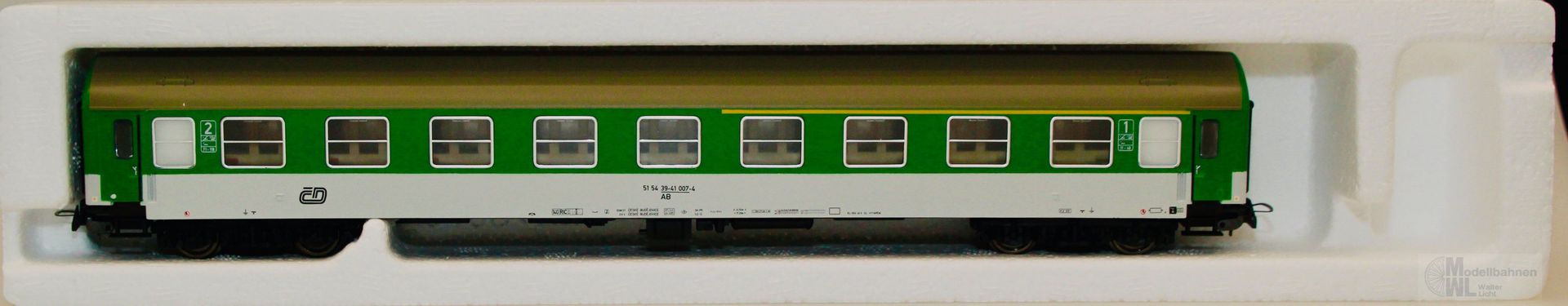 Tillig 14599 - Sachsenmodelle - Personenwagen CD Y AB grün/weiß H0/GL